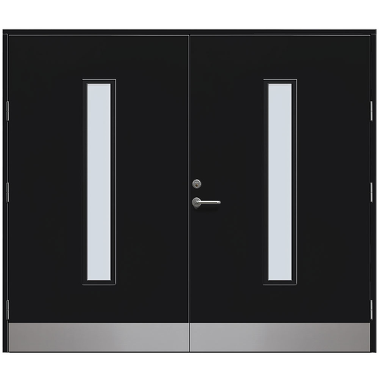 Slagport Stehag 2500 x 2000 mm, Cotswoldglas, Svart