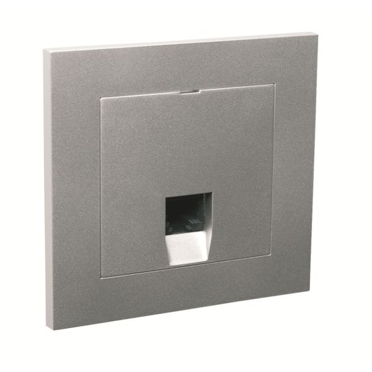 Elko EKO04818 Modularuttag RJ45-uttag, aluminium 1 koppling