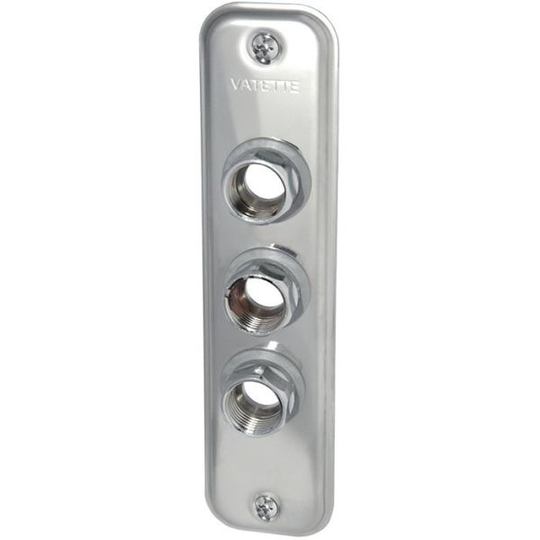 Vatette 8550627 Väggbricka 3-håls, med lekande mutter
