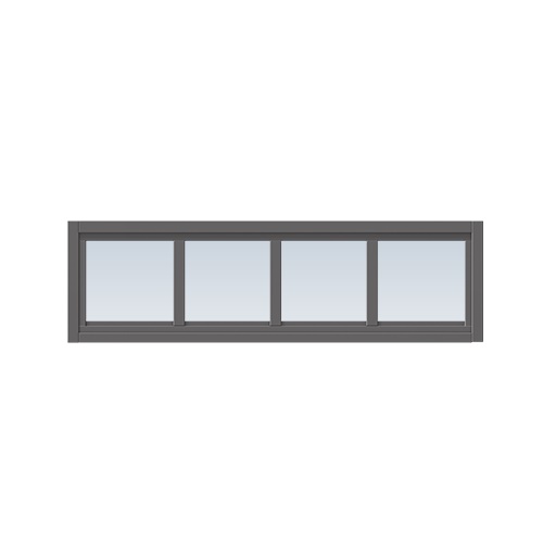 Överljus med spröjs Näs 9x3, Mörkgrå, Klarglas