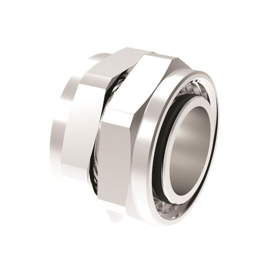 Vatette V6 Dubbelmutter förkromad, 22 mm rördiameter