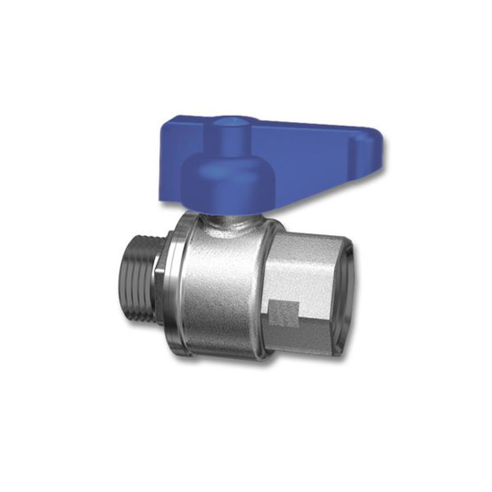 LK Systems 507B Kulventil rak, 20 x 20 mm Blå