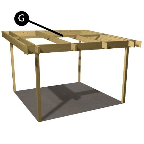 4 - pack Regel 45 x 45 x 3300 mm