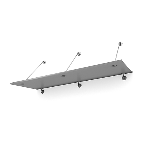 Entrétak Easy Collection - Tube Silver aluminium, Silver aluminium, 2000 mm