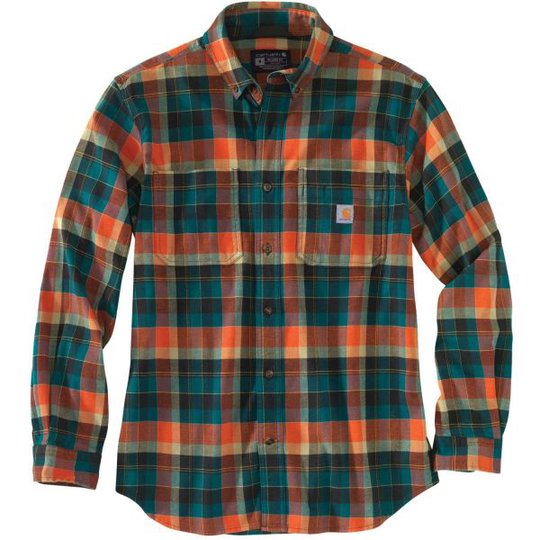 Carhartt Hamilton Flanellskjorta orange, turkos M