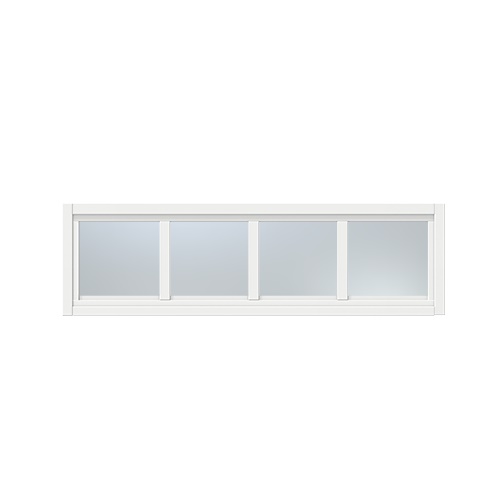 Överljus med spröjs Näs 13x3, Vit, Frostat glas