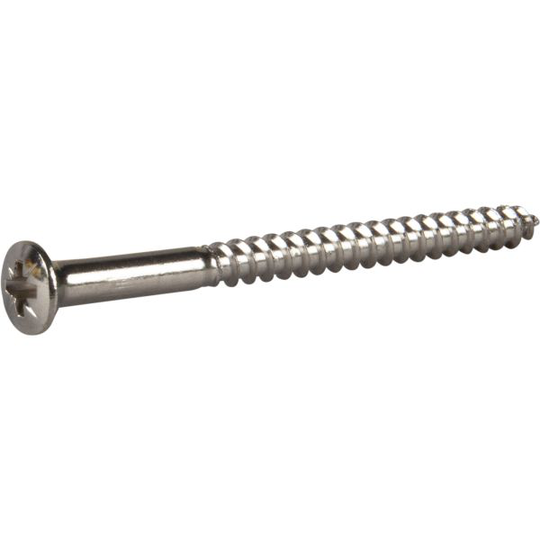 ESSVE 525242 Träskruv TKFX, mässing, förnicklad 5 x 65 mm, 4-pack