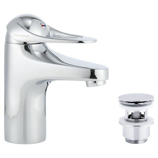 FM Mattsson 9000E 80635000 Tvättställsblandare med push down-ventil