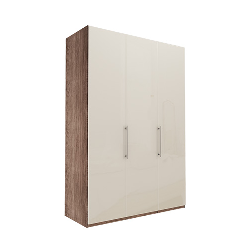 Garderob Atlanta - Mörk rustik ek 150 cm, 216 cm, Utan kornisch / ram