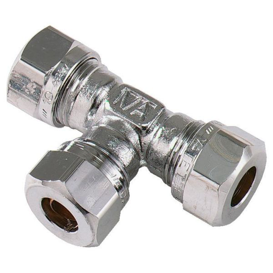 Vatette FG037080020 T-koppling 90°, förkromad 18 mm