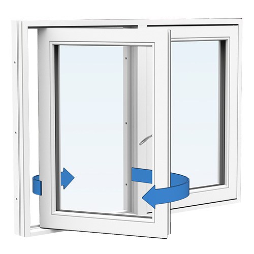 Energi Aluminium Sideswing-fönster 15, 9, Vit