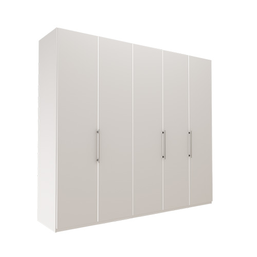 Garderob Atlanta - Vit 250 cm, 216 cm, Utan kornisch / ram