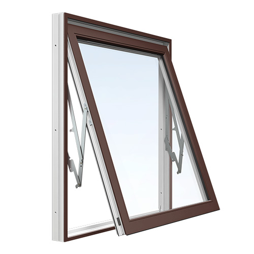 Energi Aluminium Vridfönster 16, 7, Nötbrun
