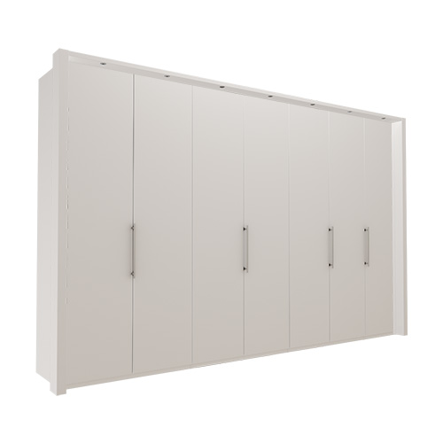 Garderob Atlanta - Vit 350 cm, 236 cm, Med ram