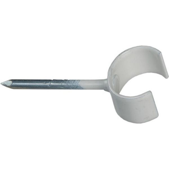 Schneider Electric TKK 8-12 V Spikklammer 8-12 mm, vit, 100-pack Spiklängd 25 mm (skruvspik)