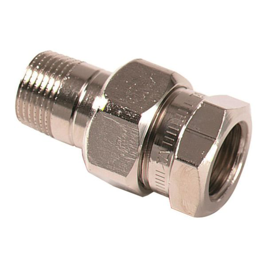 TA 50015110 Radiatorkoppling rak, förnicklad G10