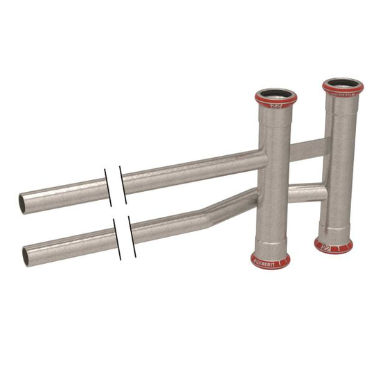 Geberit 1550886 Stamfördelare elförzinkad 15 x 15 x 12 mm