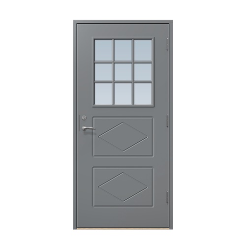 Entrédörr till villa Benarp 10 x 21, Högerhängd, Askgrå