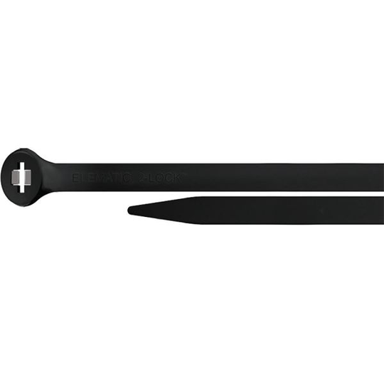 Elematic 9006013 Buntband svart, 2-lock, 100-pack 2,5 x 200 mm