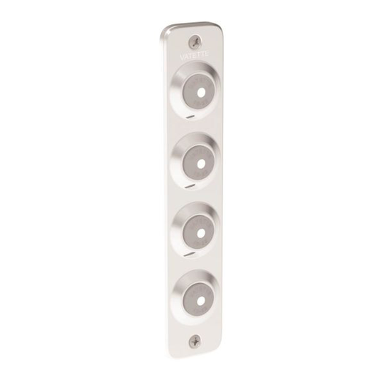 Vatette V6 Täckbricka 10-20 mm rördiameter, med gummitätning 4-rör