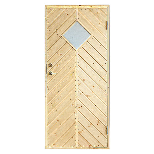 Dörr 10° panel fiskben Jabo Förrådsdörr Glas Höger