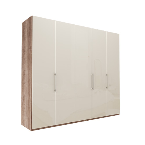 Garderob Atlanta - Mörk rustik ek 250 cm, 236 cm, Utan kornisch / ram