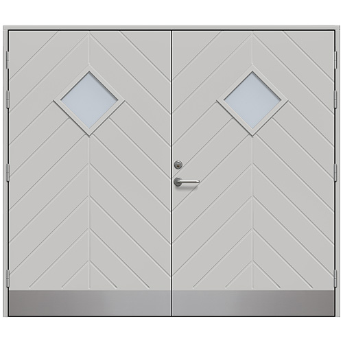 Slagport Saxtorp 2400 x 2000 mm, Cotswoldglas, Ljusgrå