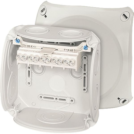 Hensel DK 0606 G Kopplingsdosa med plint, 6 mm 130 x 130 mm