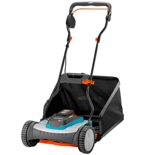 Gardena Accu 380 Li Cylindergräsklippare med batteri och laddare