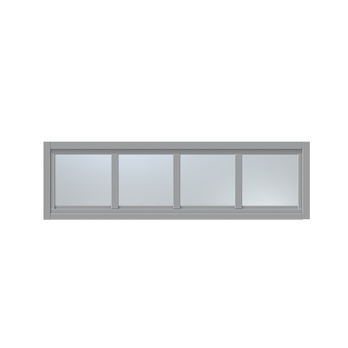 Överljus med spröjs Näs 14x4, Stengrå, Frostat glas