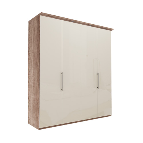 Garderob Atlanta - Mörk rustik ek 200 cm, 236 cm, Med kornisch
