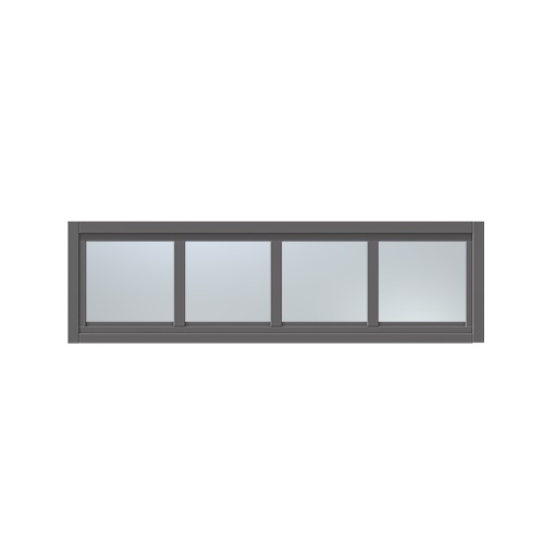 Överljus med spröjs Näs 15x5, Mörkgrå, Frostat glas