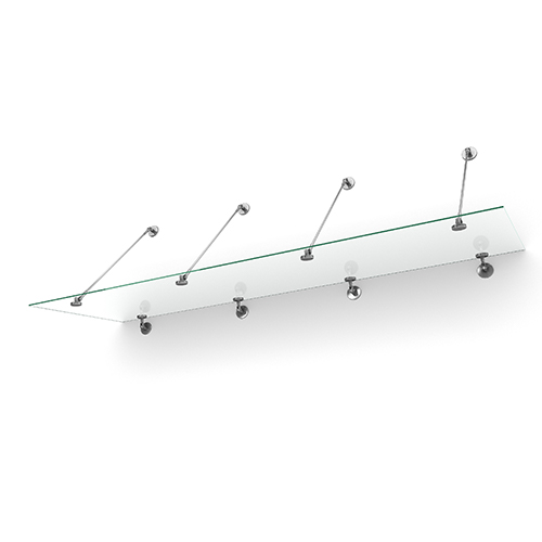 Entrétak Easy Collection - Tube Klarglas, Klarglas, 2500 mm
