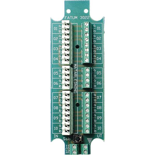 Alarmtech 3022.02 Larmplint 10 par, med sabotagekontakt Slits/skruv