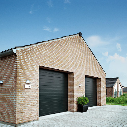 Garageport Lindab Basic - Takskjutport Svart, 2540 x 2140 mm