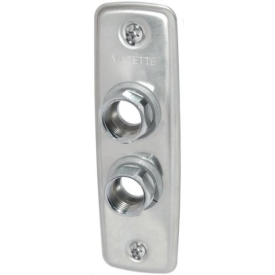 Vatette 8550615 Väggbricka 2-håls, 15 mm