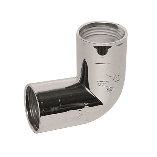 Faluplast 2910375 Böj 90°, förkromad 32 mm
