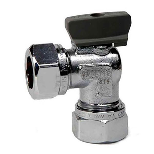 Vatette FG074050005 Kulventil vinkel, förkromad, med vred, CU-CU, 15 m