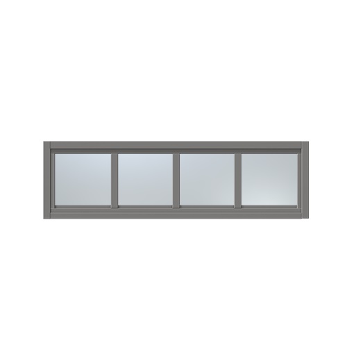 Överljus med spröjs Näs 9x4, Askgrå, Frostat glas