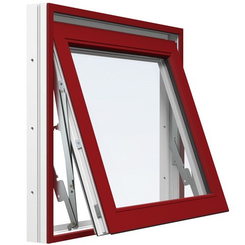 Energi Aluminium Vridfönster 8, 16, Röd