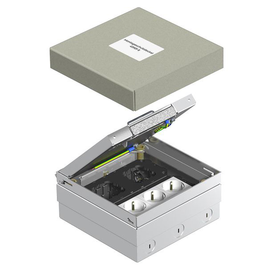 Obo Bettermann 7427000 Golvbox 4 V, kvadratisk
