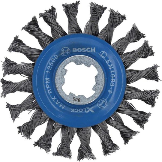 Bosch Heavy for Metal Stålborste med X-LOCK, virad tråd, 0,5 x 115 mm
