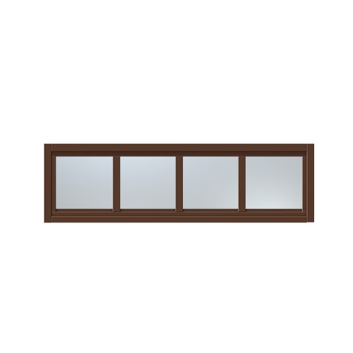 Överljus med spröjs Näs 9x5, Nötbrun, Frostat glas